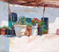 Nicola Simbari BALCONY IN SORRENTO Painting - Sold for $4,160 on 05-16-2026 (Lot 409).jpg